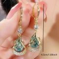 【2025 Version】 Gift festival, date fit water drop ladies 2 pieces fashion opal design earrings jewelry accessories party,. 