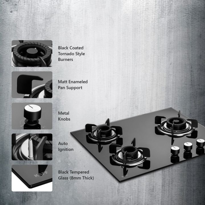 KAFF%203%20Burner%20Built-In-Hobs%20%7C%20Crista%20CRH%20603%20%7C%2060cm%20%7C%20Auto%20Electric%20Ignition%20%7C%20Black%20Tempered%20Glass%20(8%20mm%20Thick)%20-%20Image%208