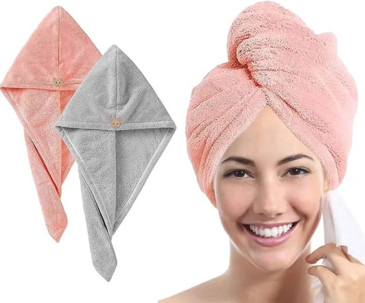 Microfiber Hair Drying Wrap Towel (Colour Assorted)