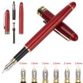Gift Signature Stroke Calligraphy Mahogany Pencil Ink Refills Metal Pen Clip Bamboo Fountain Pens. 