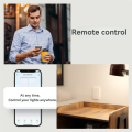 OUMERY Tuya WiFi Smart Light Switch Need Neutral Wire 110-250V US Push Button Light for Alexa Home Smart Life 2 Gang. 