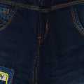 Dark Blue Jeans Pocket Design Pant For Boys. 
