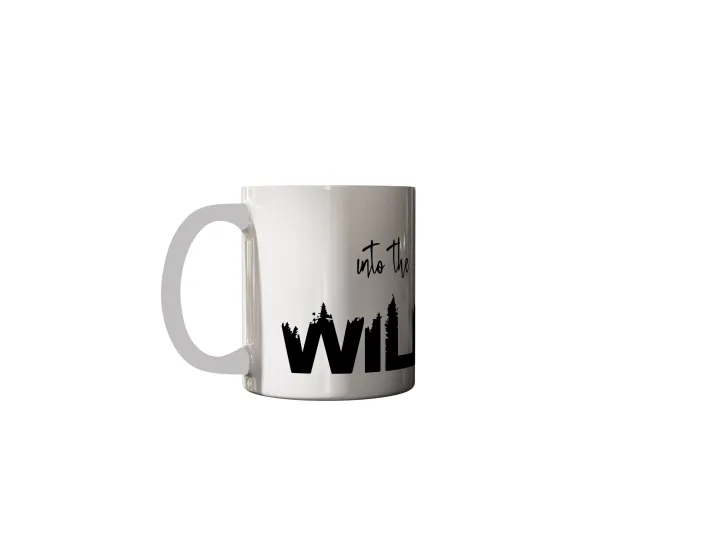 "Into%20the%20WILD"%20Forest%20Silhouette%20Printed%20Ceramic%20Coffee%20Mug%20-%20Image%202