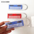 DISICHEN Original Solar Ruler Calculator Multifunctional Large Display Screen Stationery 3 in 1 10cm Length Solar Card Ruler for School. 