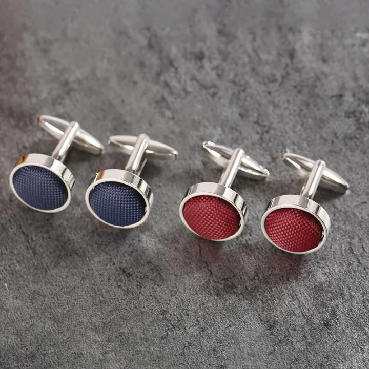 Round%20Woven%20Fabric%20French%20Studs%20Mens%20Cufflinks%20Shirt%20Cuff%20Buttons%20Unisex%20-%20Image%202