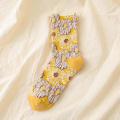 One size Socks High-quality Korean classic High quality Women socks Cotton Sunflowers socks for Daily wear Fashion accessories Gift for women Casual. 