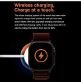 Smartwatch T10 Ultra Smartwatch 2.09" Calling Wireless Charging Crown Working Infinite Display with Real Screws. 
