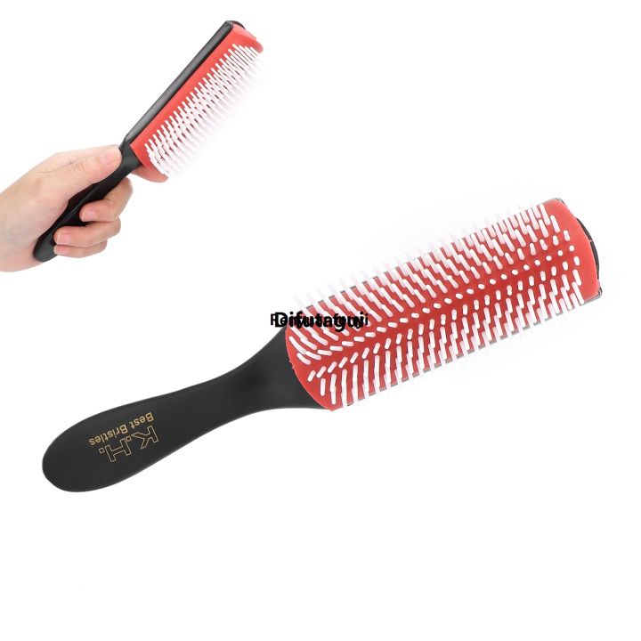 Difutagui%201pc%209-Row%20Detangling%20Hair%20Brush%20Denman%20Detangler%20Hairbrush%20Original%20Profesional%20Scalp%20Massager%20Straight%20Curly%20Wet%20Hair%20Comb%20-%20Image%205