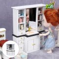 1/12 Doll House Miniature Cupboard Wash Basin Sink Cabinet Furniture Mini Decor Pretend Play Simulation Furniture Toys. 