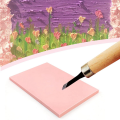 6 Pcs Pink Rubber Block Stamp Rubber Carving Linoleum Blocks Carving Block for Soft Rubber Stamp Crafts Easy Install Easy to Use. 