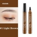 Eyebrow Pen Waterproof 4-Fork Tip Eyebrow Tattoo Pencil Long Lasting Professional Fine Sketch Liquid Eye Brow Pencil. 