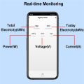 App Monitor Electricity Statistic 110V 240V Tuya Smart ZigBee Energy Meter Din Rail (63A). 