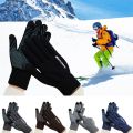 Fashion Thickened Five Finger Gloves Breathable Windproof Wool Knitted Touchable Anti Slip Screen Cold-proof Full Fingered Gloves Men Women. 
