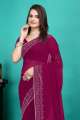 Awafu Embellished Georgette Saree. 