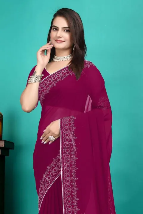 Awafu%20Embellished%20Georgette%20Saree%20-%20Image%202