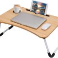 Comfortable Foldable And Portable Laptop Table Stand/Study Table/Bed Table/Ergonomic & Rounded Edges/Non-Slip Legs/Engineered Wood/Color. 
