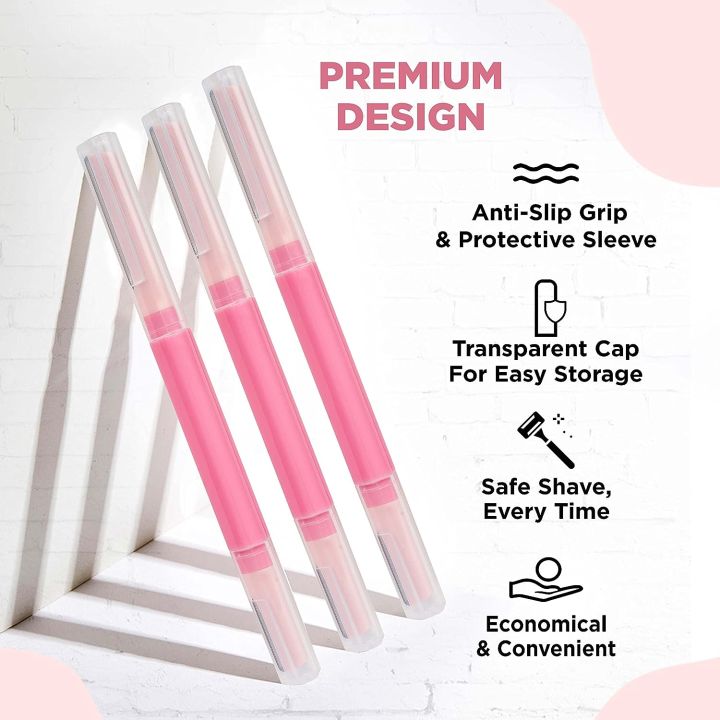 FURR%20by%20Pee%20Safe%20Dual%20Head%20Face%20Razor%20for%20Women%20%E2%80%93%20Facial%20Hair%20Removal%20&%20Eyebrow%20Shaping%20%7C%203%20Razors%20-%20Image%205