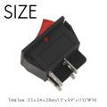 Red Light 4 Pin DPST ON/OFF Snap in Rocker Switch 15A/250V 20A/125V AC 28x22mm. 