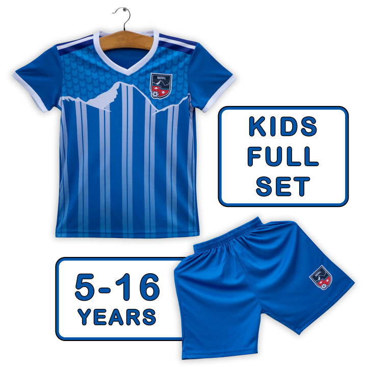 Nepal%20Football%20Red%20Home%20Jersey%20Set%20For%20Kids%20-%20Image%202
