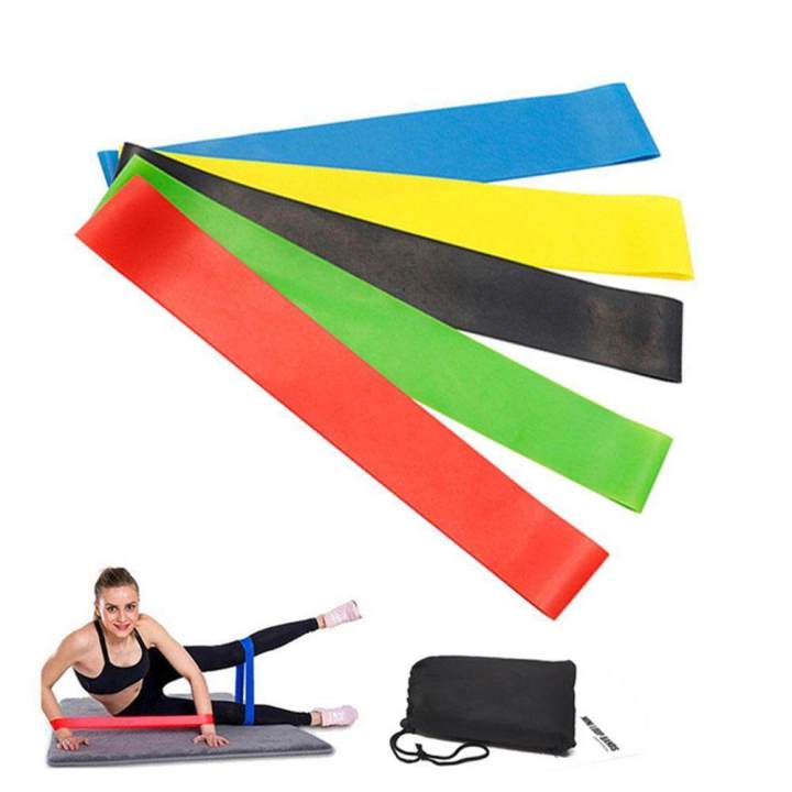Yoga Resistance Band Resistance Loop Exercise Bands Set Of 5 For Legs