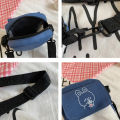 Canvas Women‘s Phone Bag Cartoon Printed Shoulder Messenger Bag Fashion Casual Handbag Eshylala. 