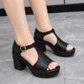 Elegant Premium Women's T-Strap Platform Block Heel Sandals – Soft Cushion, Lightweight & Anti-Slip. 