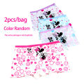 2Pcs/Bag 2-10Y New Girl Underwear Minnie Cotton Cartoon Children knickers Girls Underpants Kids Panties flat angle Panty Brief. 