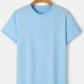 Sky Blue Cotton Plain Half Sleeves T-Shirt For Men - Sky Blue | Multisize | Fashion | Summer T-Shirts For Men. 