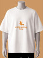 "A Little Witchy Today" Graphic T-Shirt - Brown, Blue, White. 