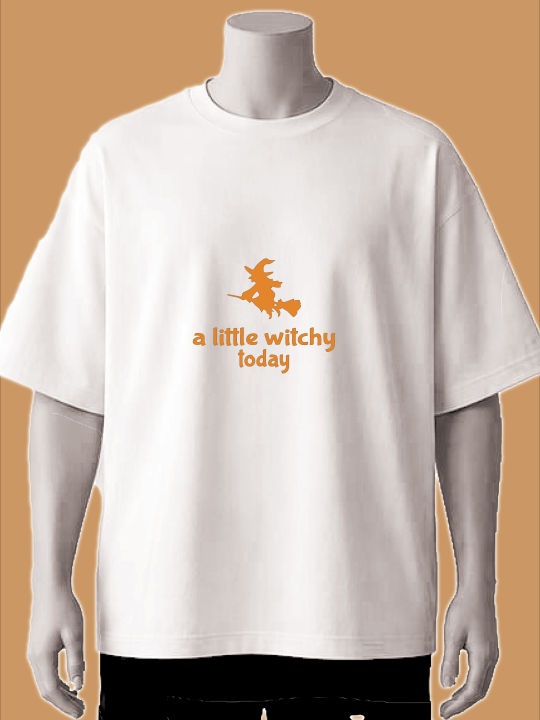 "A%20Little%20Witchy%20Today"%20Graphic%20T-Shirt%20-%20Brown,%20Blue,%20White%20-%20Image%203