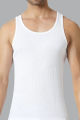 (Pack of 2) Van Heusen Men White Ribbed Vests Sando 10073. 
