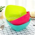 3 Colors Food-Grade Square Fruit Snack Candy Salad Plate Food Bowls. 