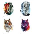 Color Tiger Lion Wolf Black Lion Waterproof Temporary Tattoos Men Tattoo Body Tattoo Stickers Women Temporary Tattoo. 