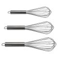 Stainless Steel Kitchen Utensil Balloon Shape Wire Whisk, Egg Beater, Kitchen Tool (Small). 