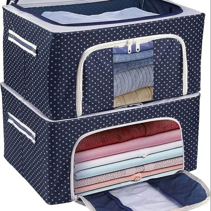 Foldable Clothing Storage Bag for Clothes, Blanket, Comforter, Under Bed Storage
