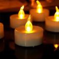 24 pcs Flameless Smokeless Plastic LED Candle Tealight Diya Battery Operated. 