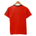 Red Cotton Round Neck Milan Printed T-Shirt For Boys. 