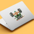 One Piece Anime Roronoa Zoro Workout Design Sticker For Laptop Notebooks. 