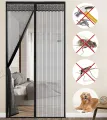 Magnet Fly Screen Door Insect Protection, Magnetic Mosquito Net,Automatic Closed Anti-Mosquito Curtain for Balcony and Patio Door-Black. 