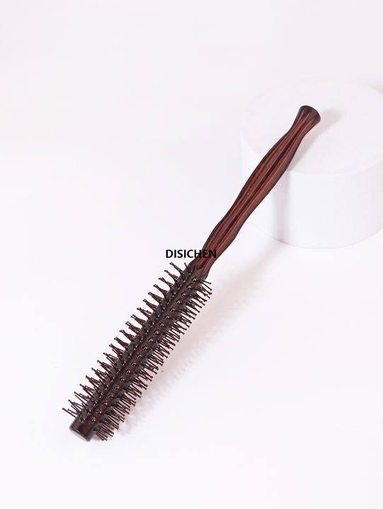 DISICHEN%201PCS%20wooden%20curling%20comb,%20diamond%20striped%20circular%20anti-static%20curling%20comb,%20hairdresser%20styling%20tool%20Special%20-%20Image%202