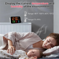 OUMERY Tuya WiFi Clock Calendar Intelligent Thermometer Hygrometer with Digital LED Display Support WIFI Auto-Calibration. 