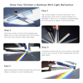 JAERBEE 4pcs 6 Inch Clear Optical Lens Glass Triangular Prism for Photography Science Classroom Rainbow Maker Art Decor. 