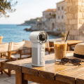 Fine Material 3000mAh Battery Portable Handheld Fan Strong Airflow Stepless Speed Adjustment Rechargeable Handheld Fan Stable Operation Lightweight Mini Pocket Fan for 5V/.5A 3000mAh Office Use. 