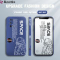 Jizetin for Realme 7 Pro Back Cover Space Astronaut Multicolor Square Soft Liquid Silicone Phone Case. 