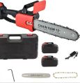 12 Inch Battery Powered Upgraded Handheld Cordless Portable Chainsaw with Rechargeable 15000MAH Battery for Wood Cutting, Tree Trimming, Courtyard, Household. 
