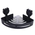 Practical Plastic Suction Cup Triangle Storage Rack Wall Mounted Punch Free Corner Storage Shelf Reusable Detachable Wall Shower Shampoo Rack Bathroom. 