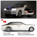 Rolls Royce Phantom Alloy Metal Pull Back Car Scale Model Openable Doors with Sound Light Mini Auto Toy car. 