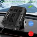 NAMUNY Portable Heating Cooling Fan Auto Car Heater Defroster Demister 200W Heater Windshield 360 Degree Rotation 24V. 