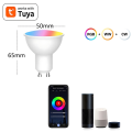 Tuya WiFi GU10 Smart LED Light Bulb Dimmable 6W 220V Smart Life App Control Spotlight Bulb Works with 1PCS. 