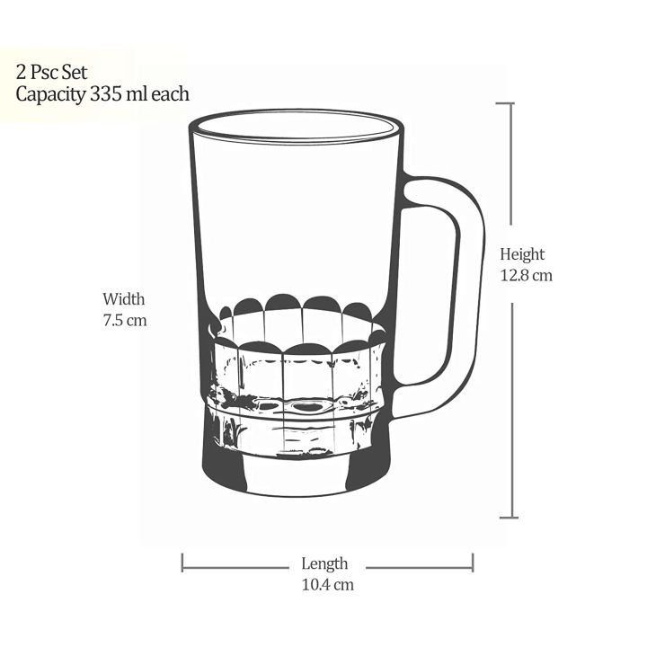Transparent%20Plain%20Glass%20Beer%20Mug%20335ML%20-%20Set%20Of%206%20-%20Image%207